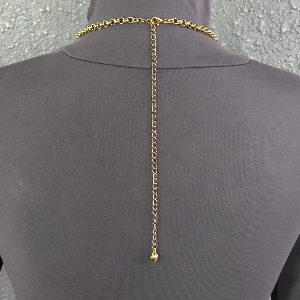 SOLD—White Lotus Lucia Greco Gold 7 Detachable Charms Necklace, Handmade Replica - Picture 12 of 16